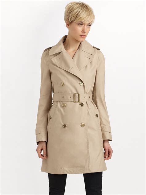 burberry brit double-breasted trench coat crimson|burberry brit trench coat women's.